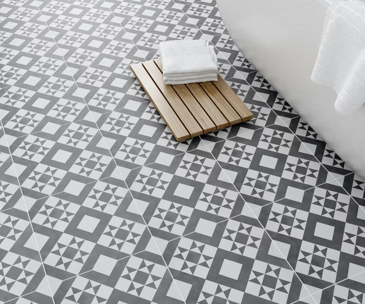 英式復古裝潢重點：有圖案的地磚